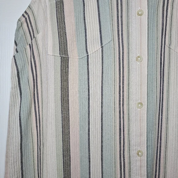 Sonoma Button Down Striped Tank Top Sz xl - Picture 4 of 11